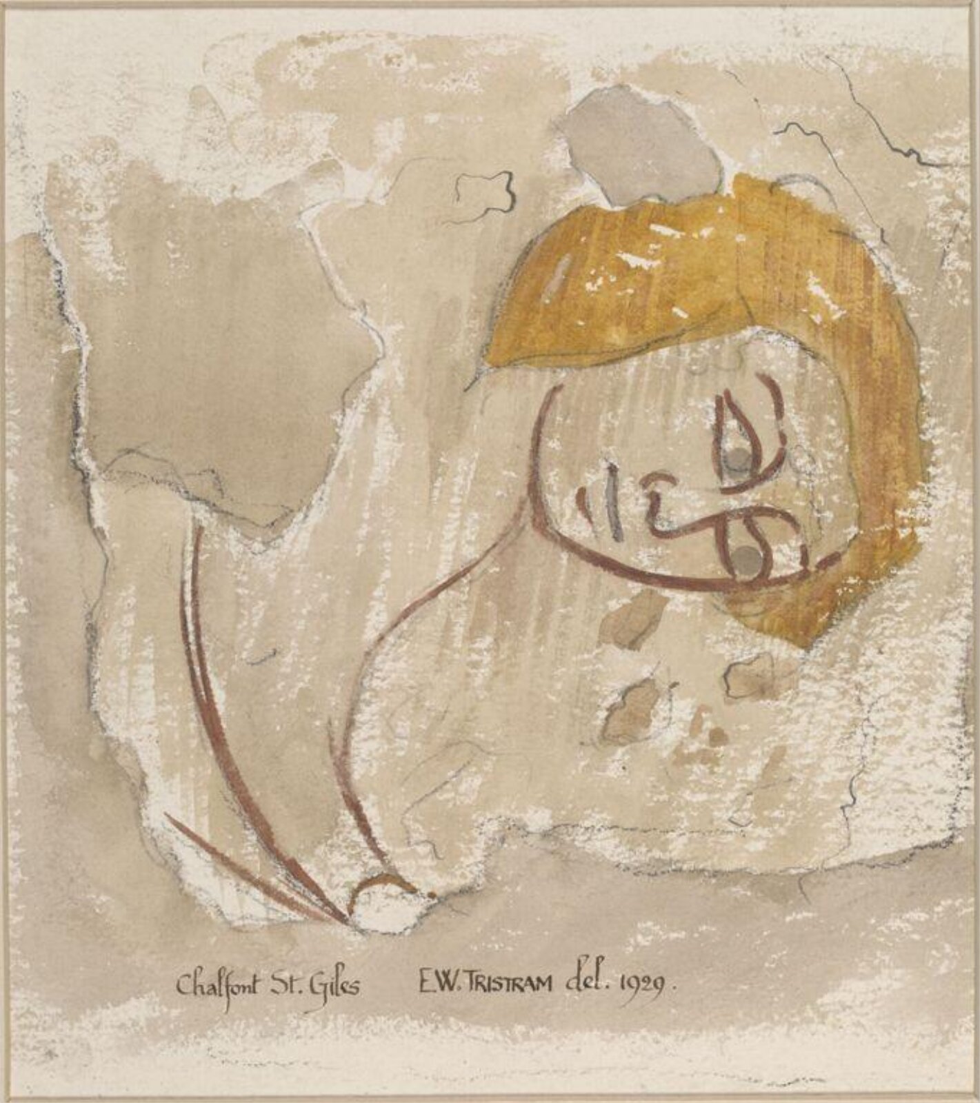 Drawing, Ernest William Tristram, 1929