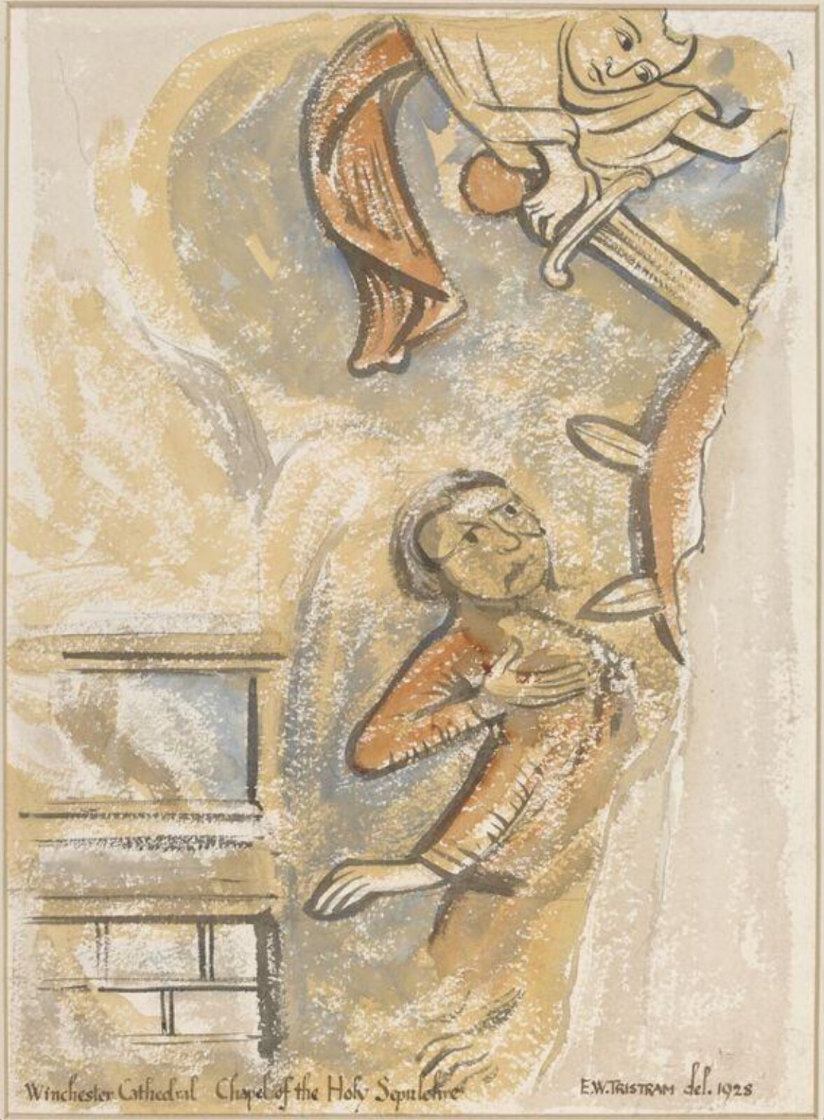 Drawing, Ernest William Tristram, 1928