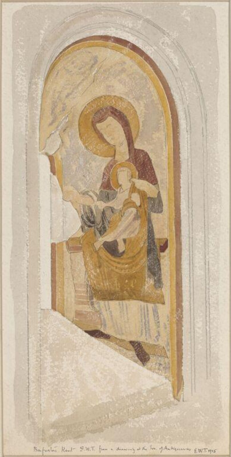 Drawing, Ernest William Tristram, early 1900s