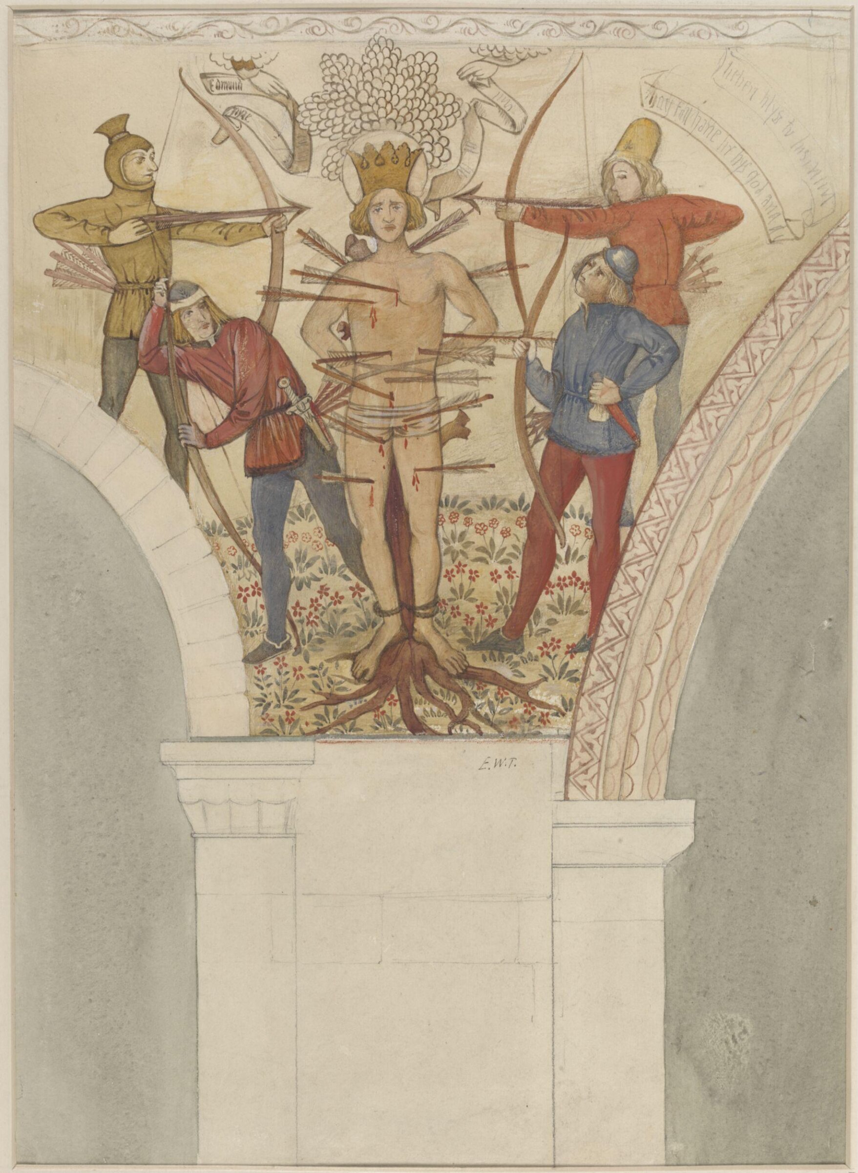The Martyrdom of St. Edmund, Ernest William Tristram, ок. XX века