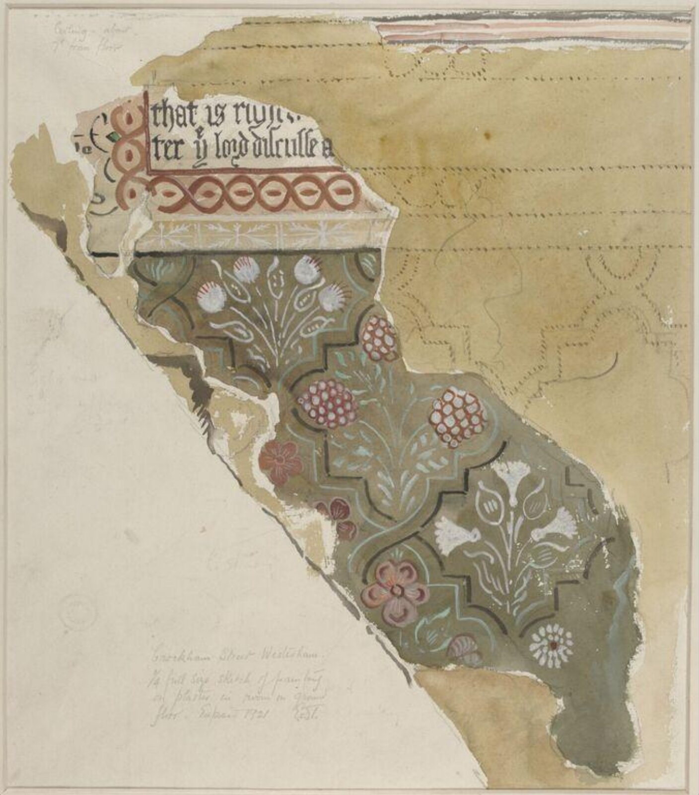 Drawing, Ernest William Tristram, 1921