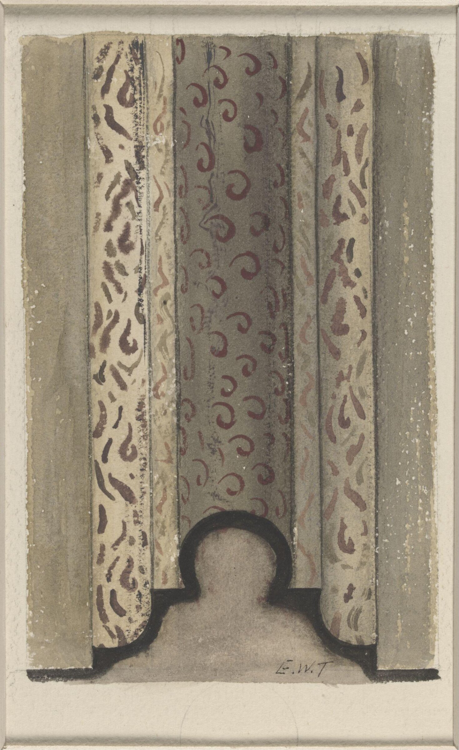 Watercolour drawing, Ernest William Tristram, ок. XX века