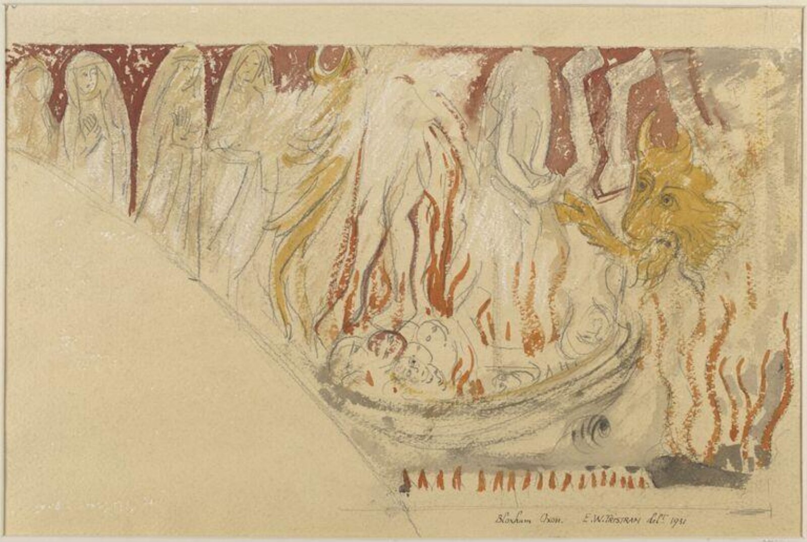 Drawing, Ernest William Tristram, 1931