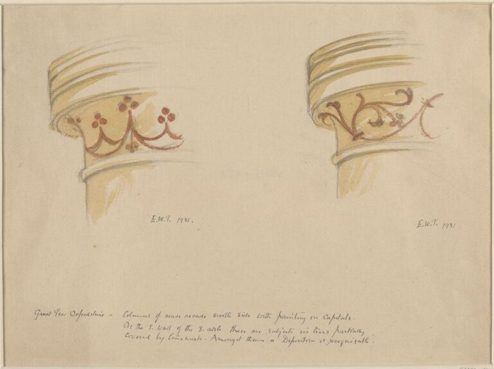 Drawing, Ernest William Tristram, 1931