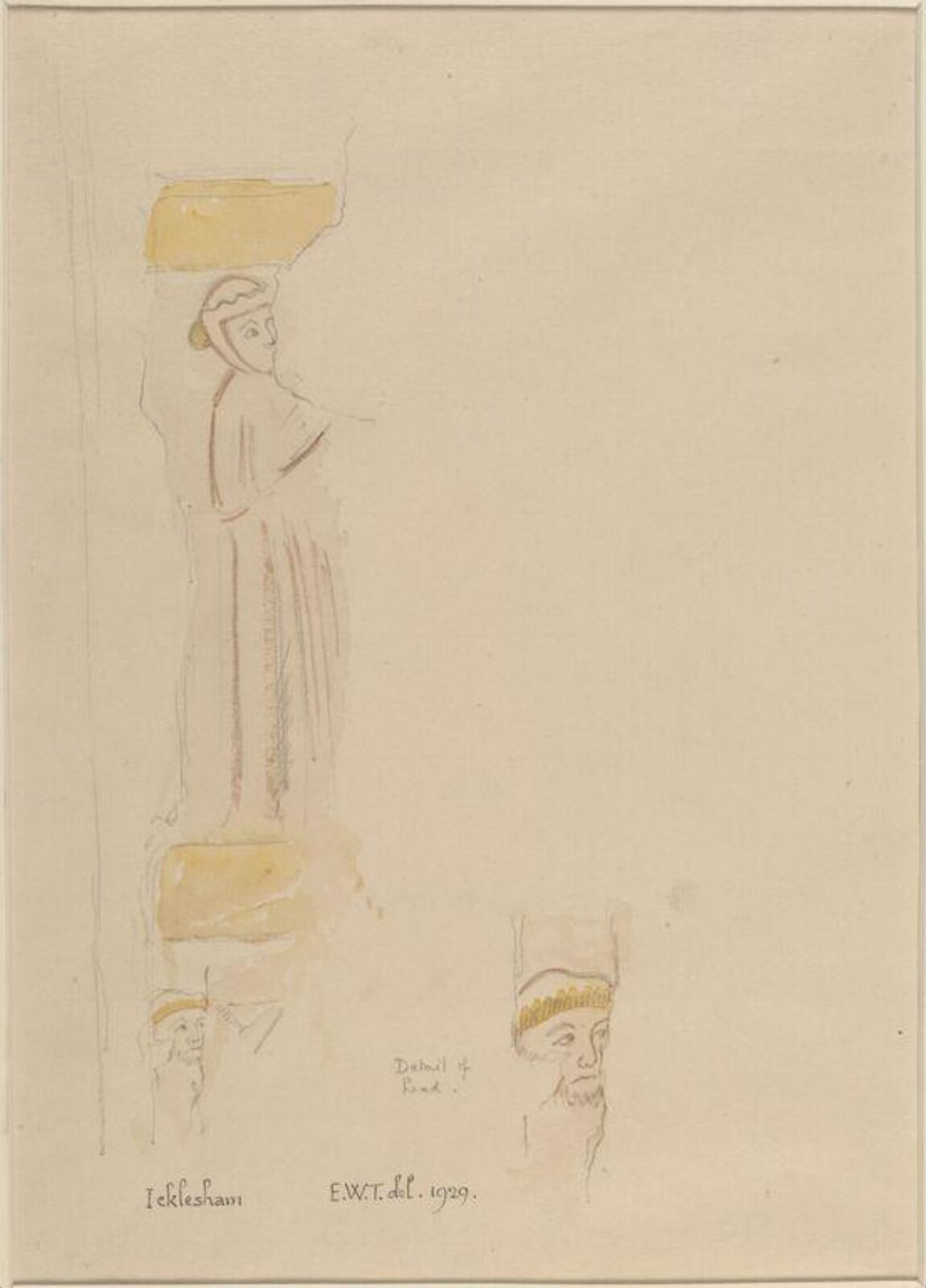 Drawing, Ernest William Tristram, 1929