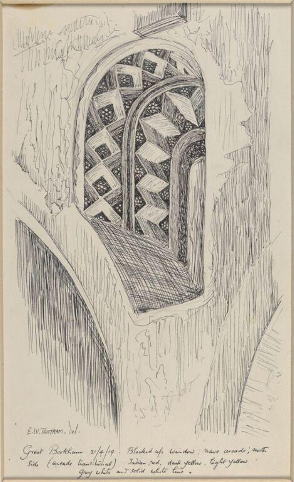 Drawing, Ernest William Tristram, 21st April 1914