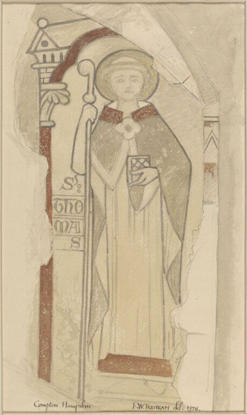 Drawing, Ernest William Tristram, 1928