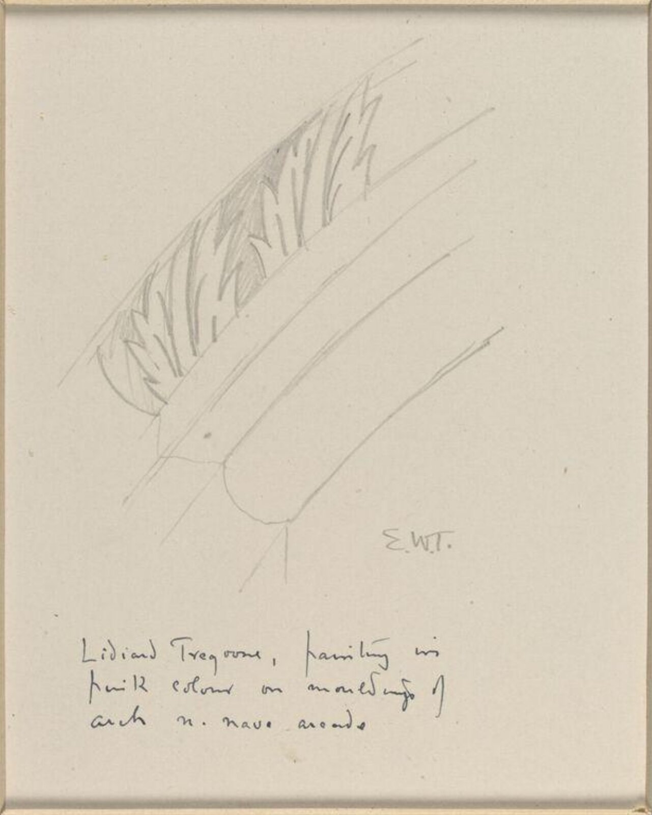 Drawing, Ernest William Tristram, early 20th century