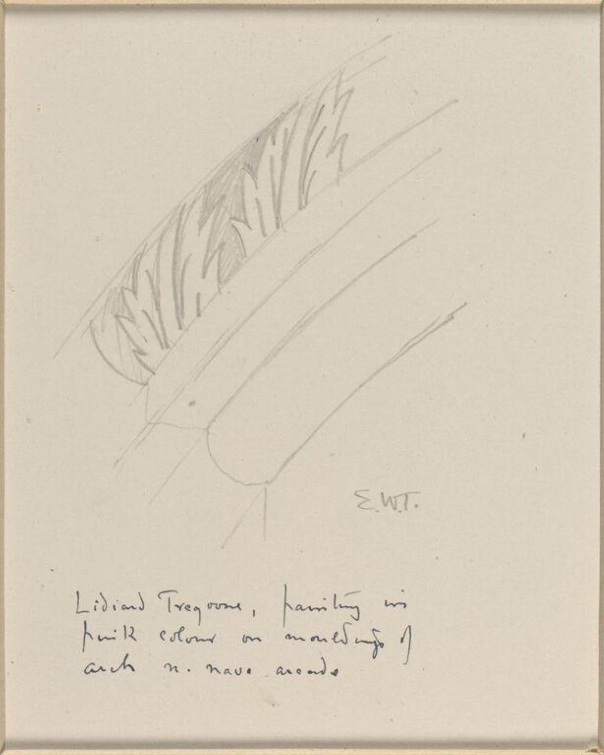 Drawing, Ernest William Tristram, early 20th century