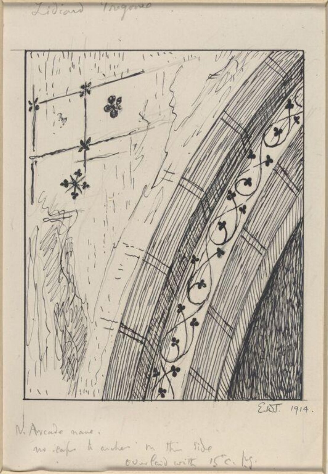Drawing, Ernest William Tristram, 1914