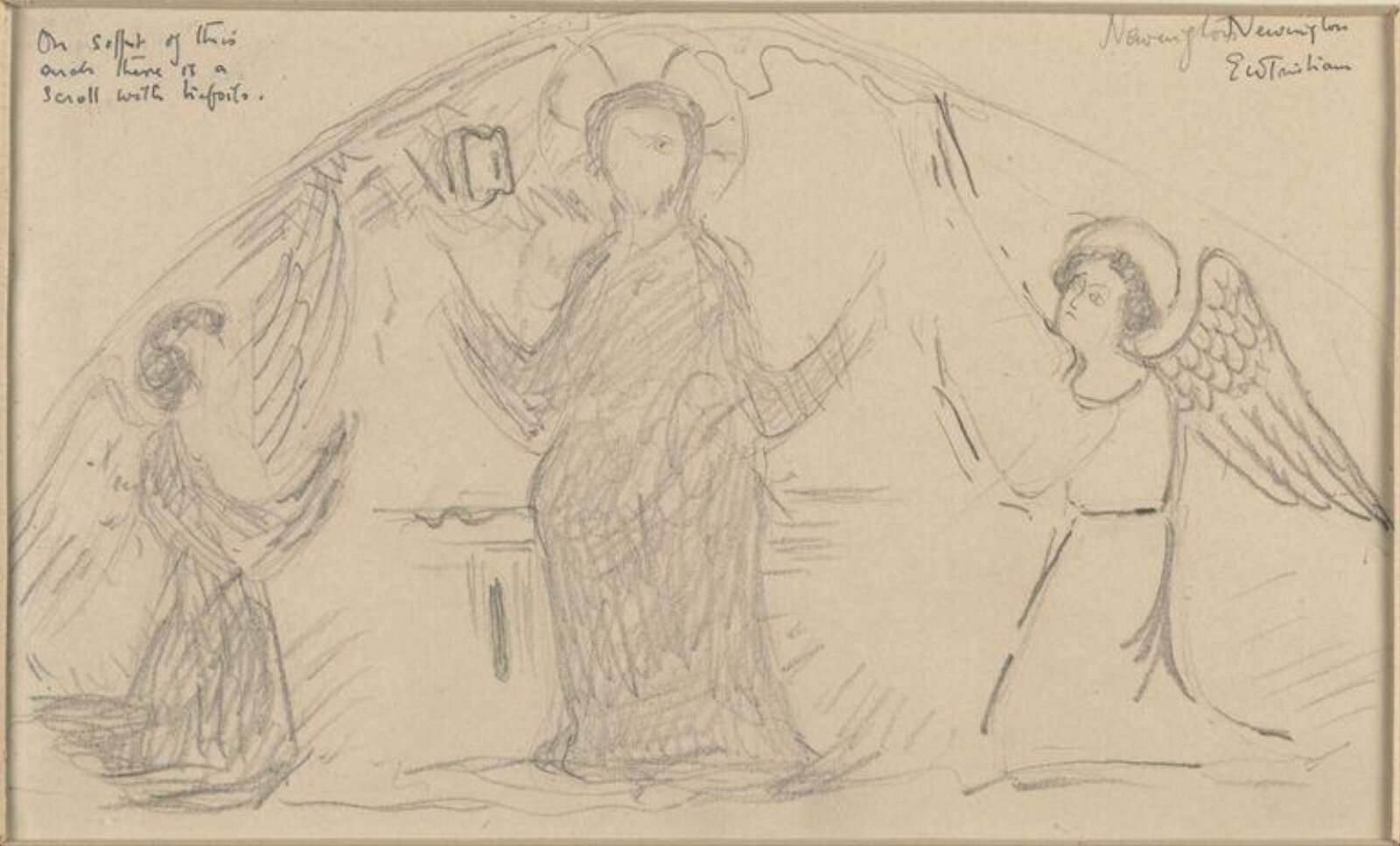 Drawing, Ernest William Tristram, early 20th century