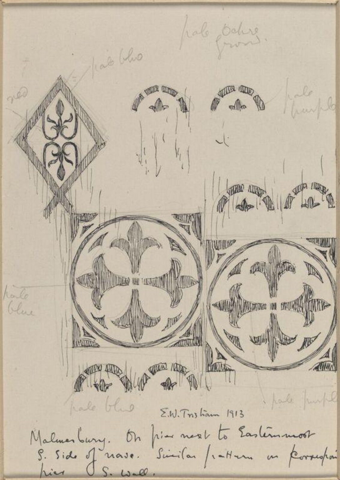 Drawing, Ernest William Tristram, 1913