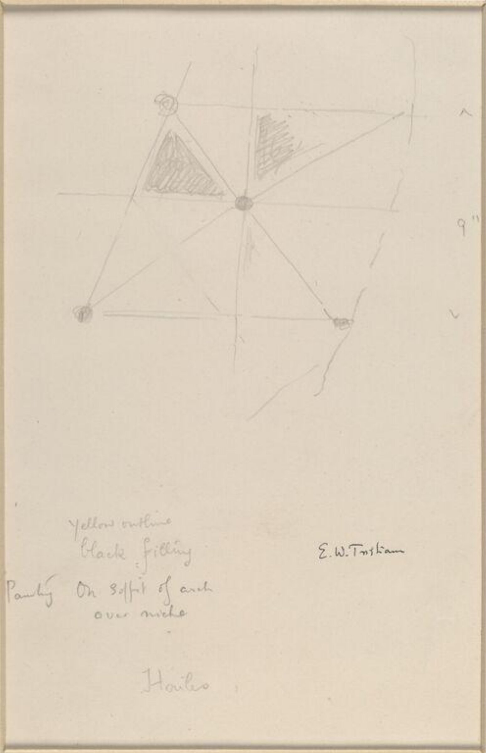 Drawing, Ernest William Tristram, начало XX века