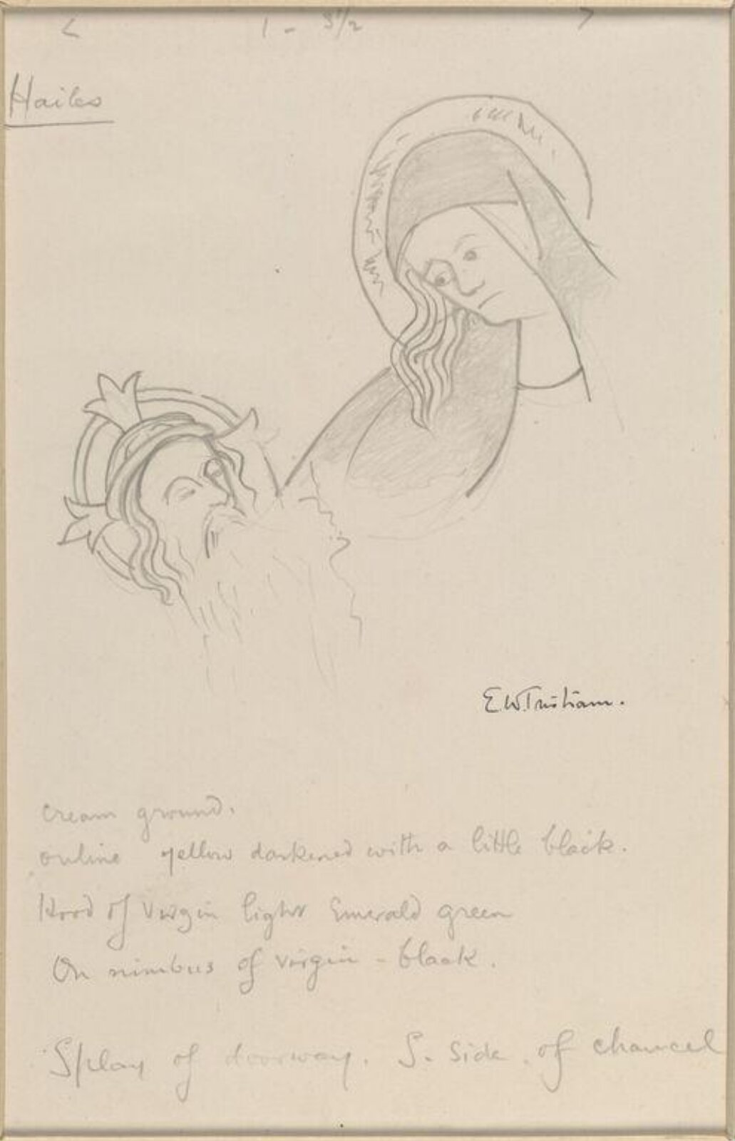 Drawing, Ernest William Tristram, начало XX века