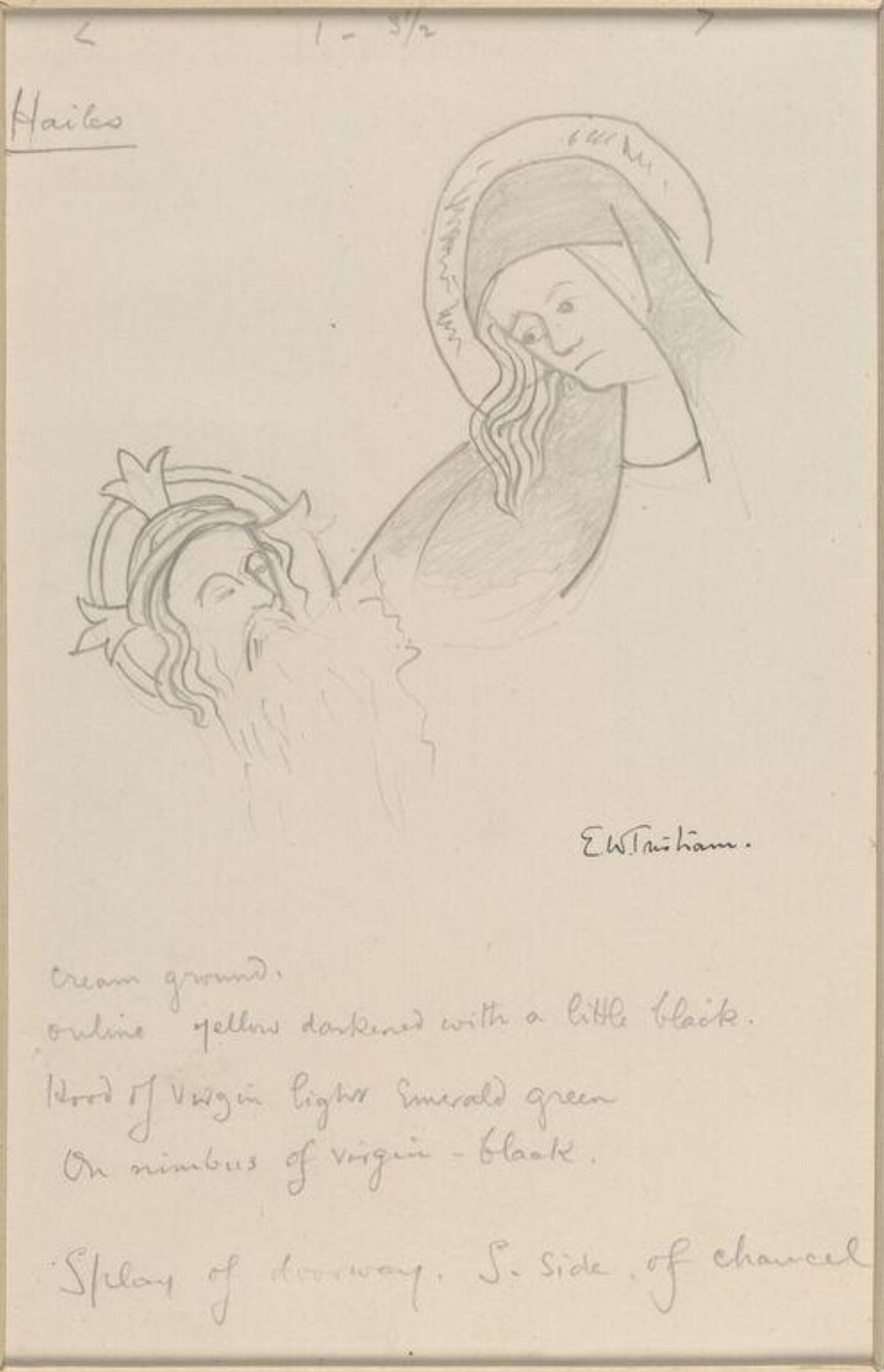Drawing, Ernest William Tristram, начало XX века