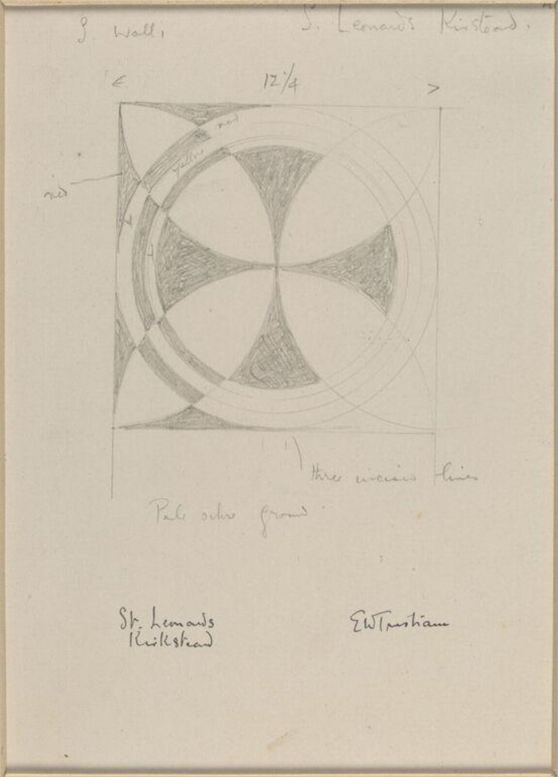 Drawing, Ernest William Tristram, early 20th century