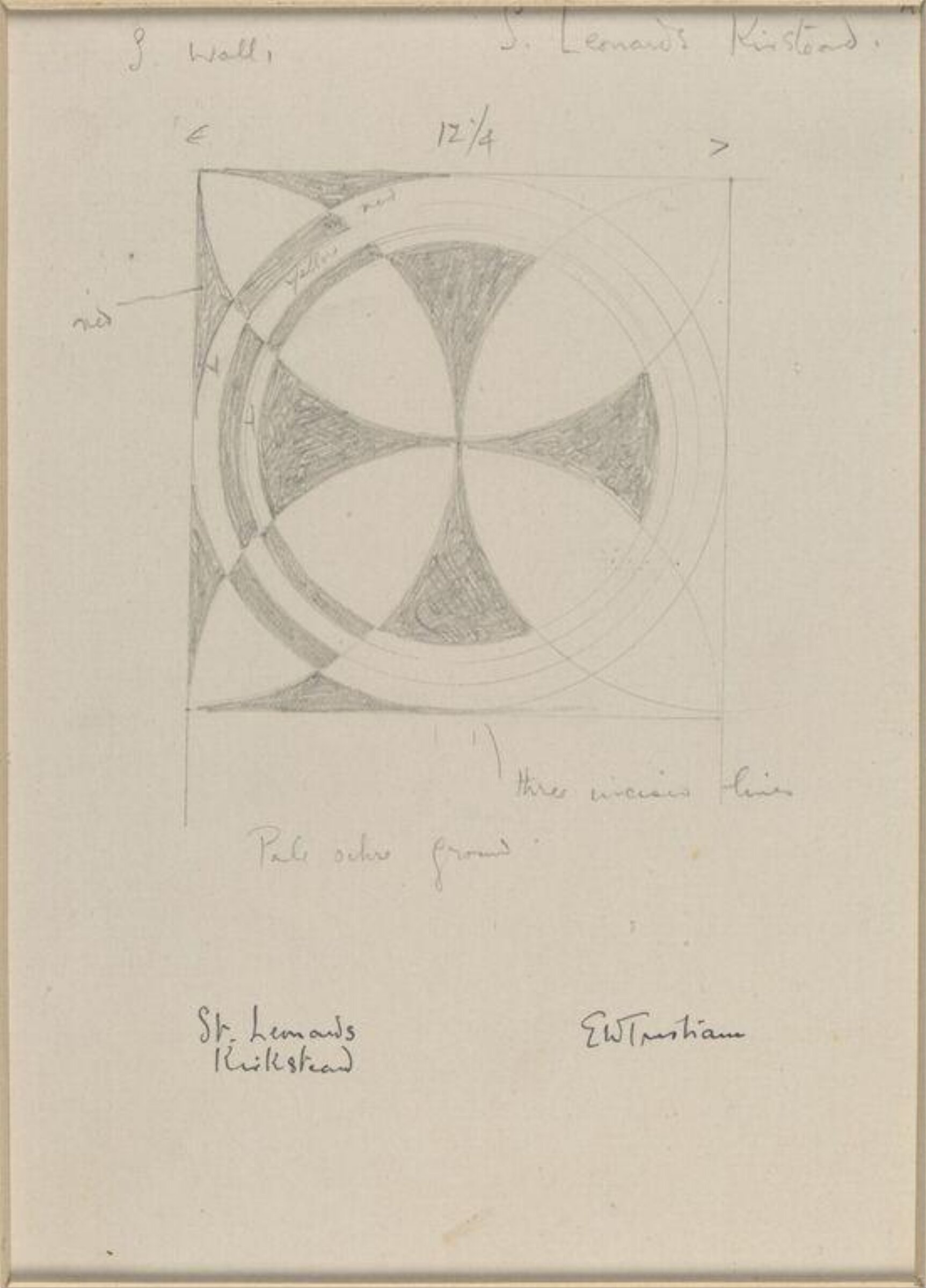 Drawing, Ernest William Tristram, early 20th century