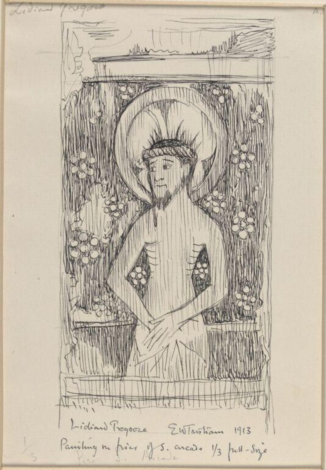 Drawing, Ernest William Tristram, 1913