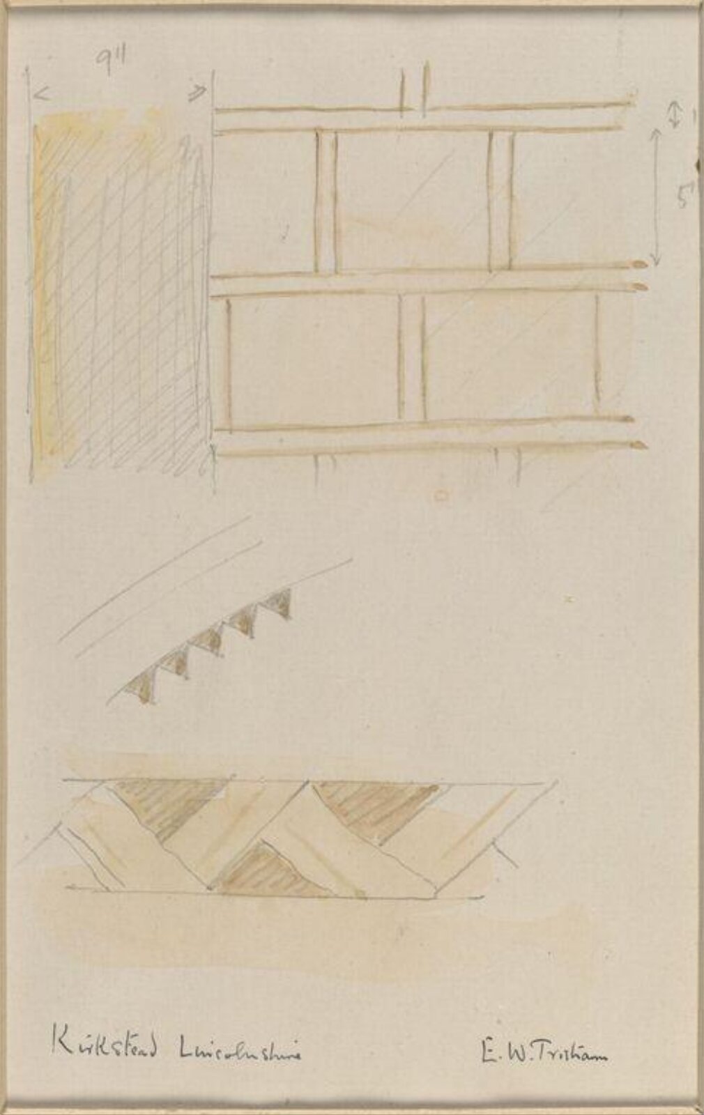 Drawing, Ernest William Tristram, early 20th century