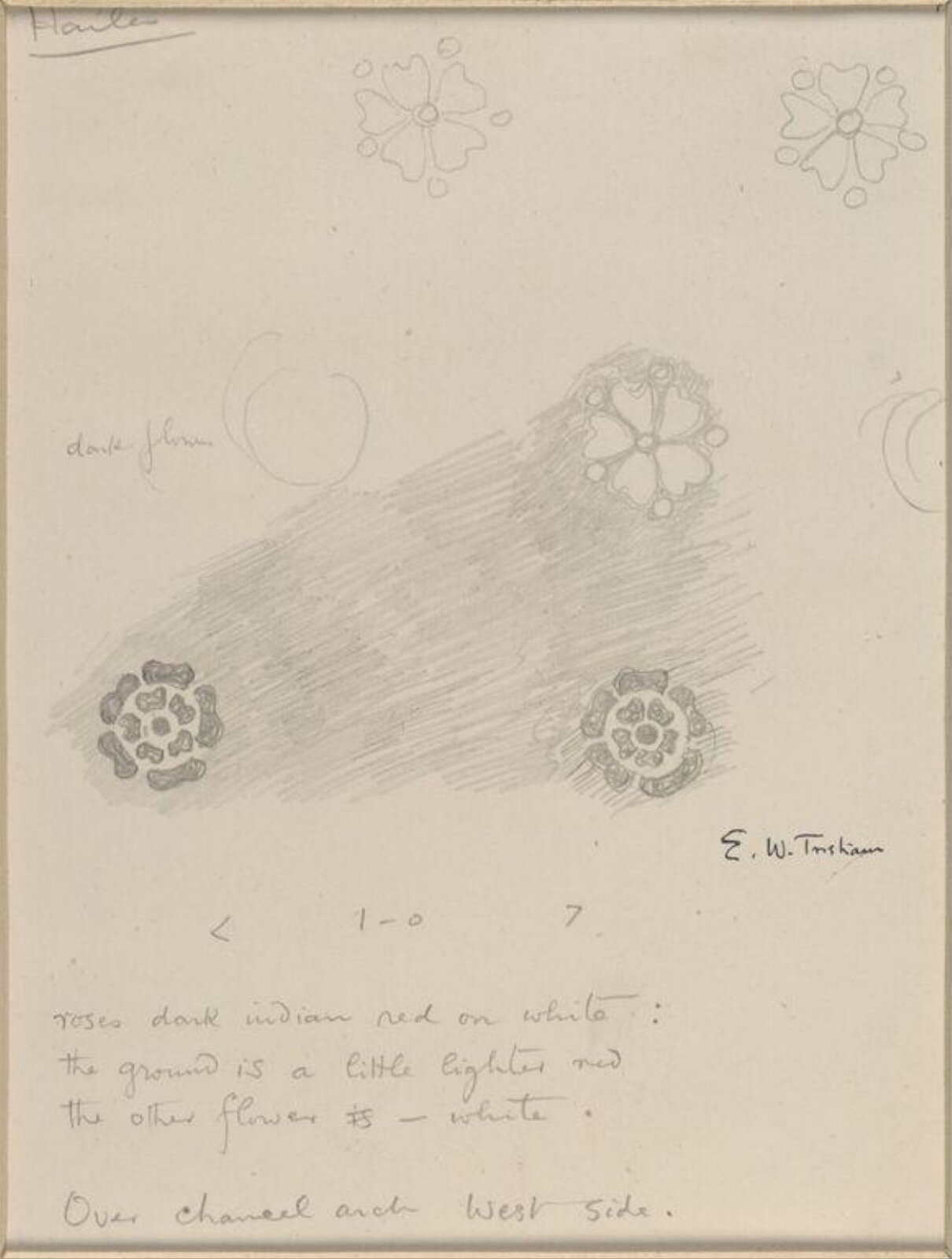 Drawing, Ernest William Tristram, early 20th century