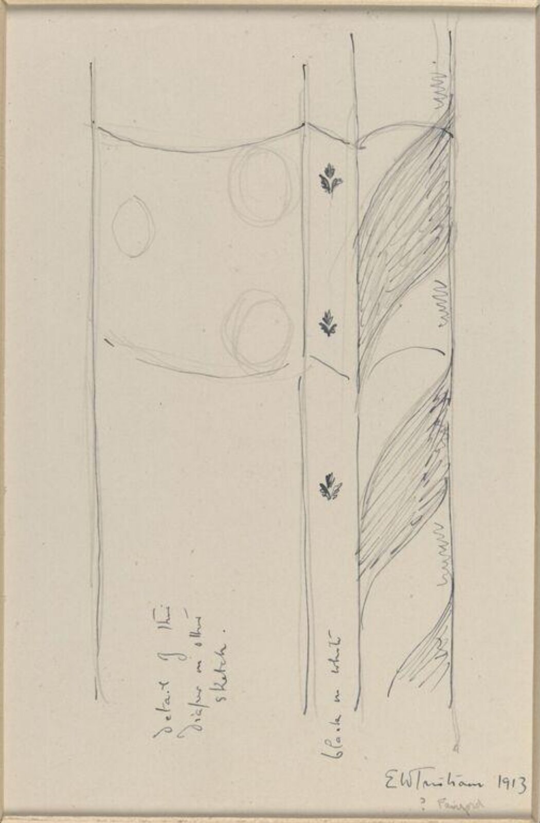 Drawing, Ernest William Tristram, 1913