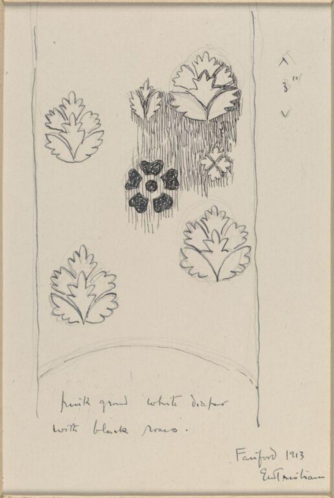 Drawing, Ernest William Tristram, 1913