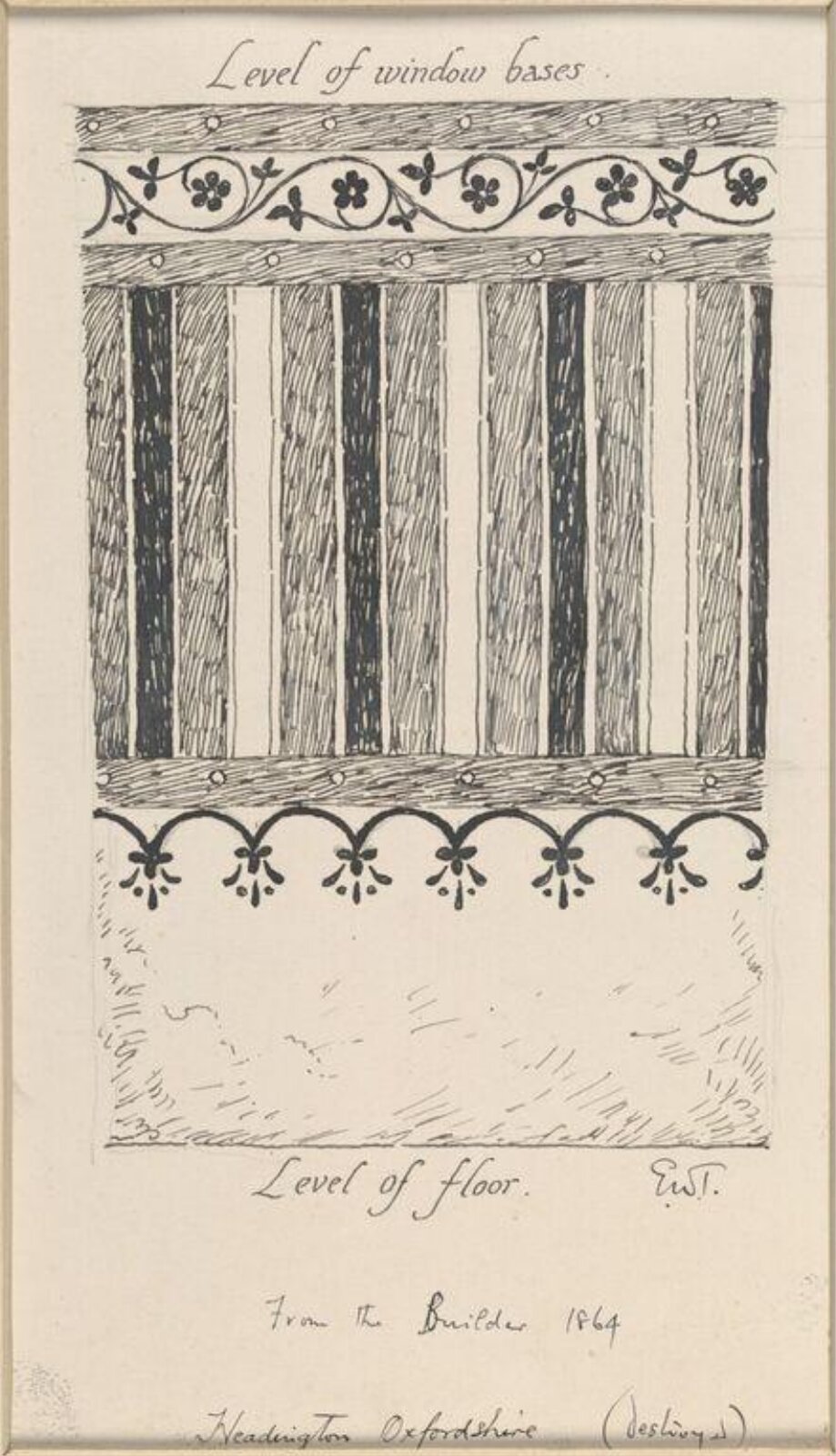 Drawing, Ernest William Tristram, early 20th century