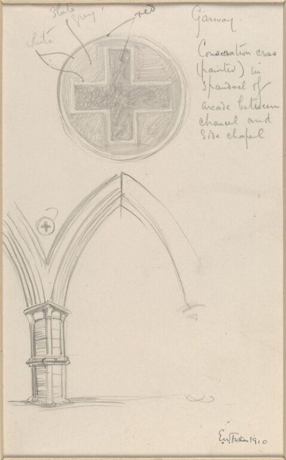 Drawing, Ernest William Tristram, 1910