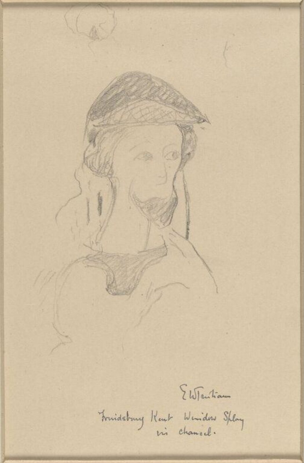 Drawing, Ernest William Tristram, early 20th century