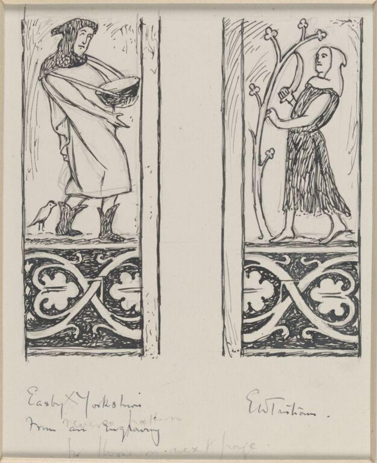 Drawing, Ernest William Tristram, начало XX века