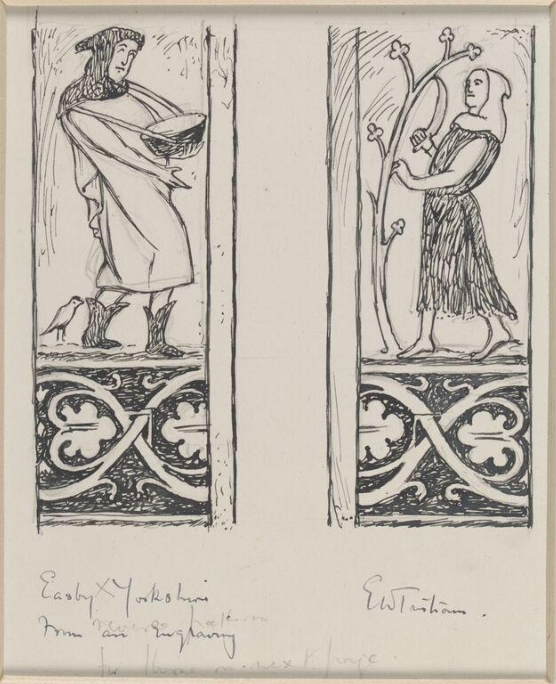 Drawing, Ernest William Tristram, начало XX века