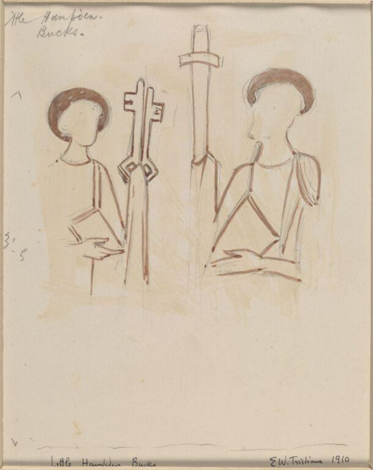 Drawing, Ernest William Tristram, 1910
