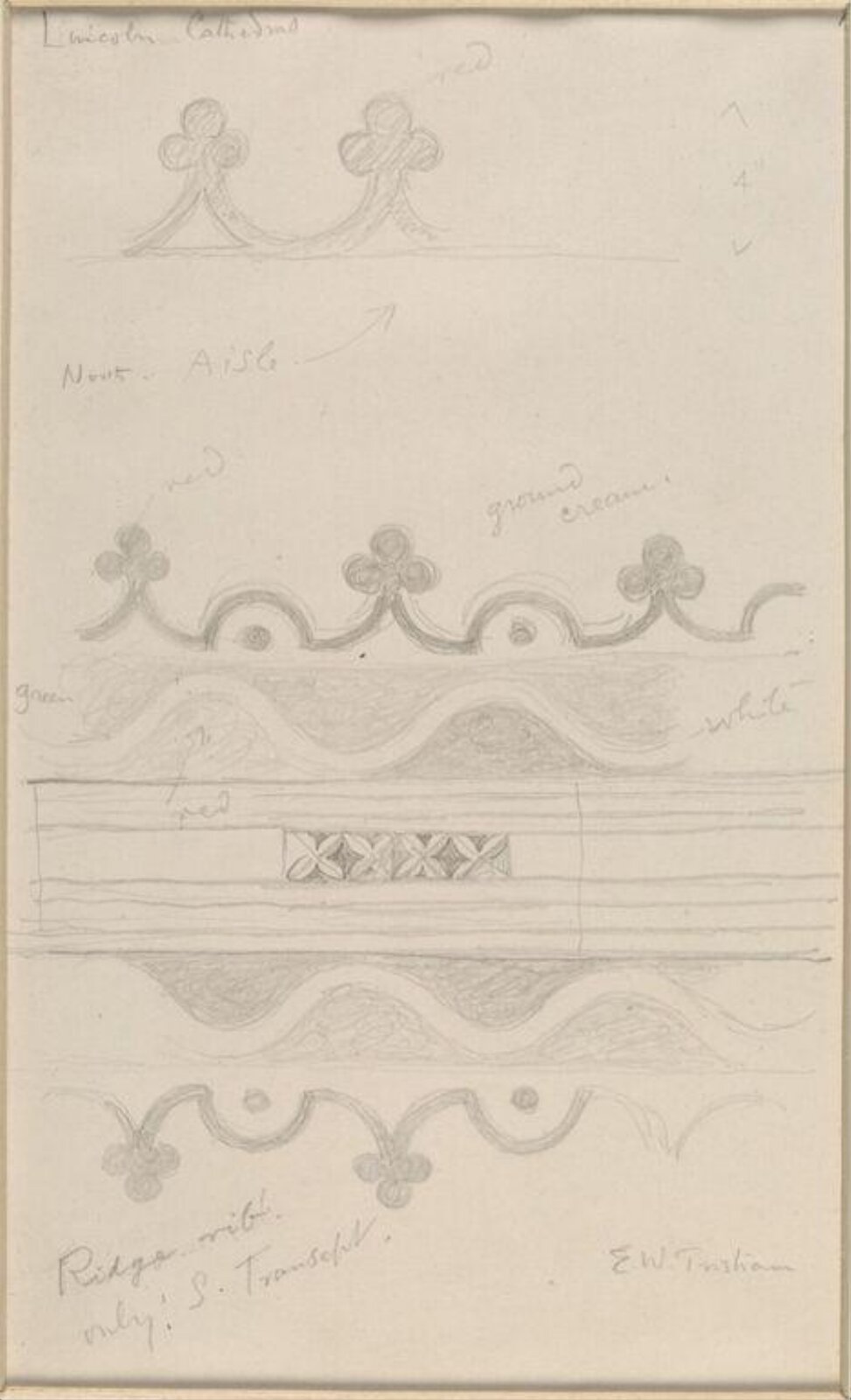 Drawing, Ernest William Tristram, early 20th century