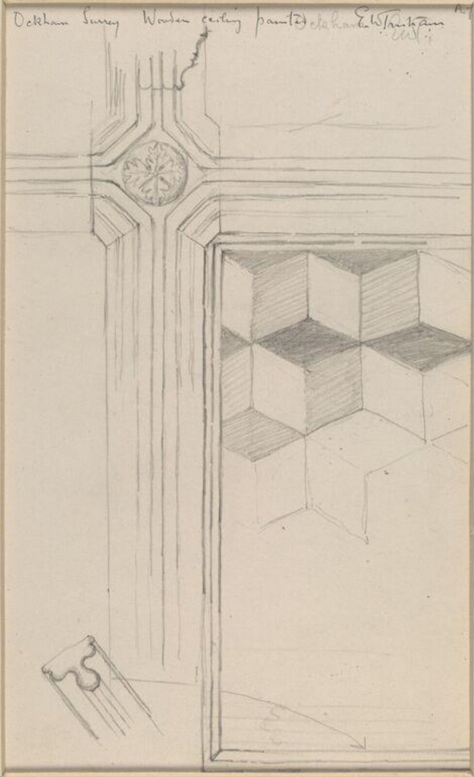 Drawing, Ernest William Tristram, early 20th century