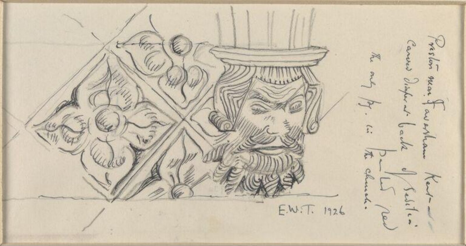 Drawing, Ernest William Tristram, 1926