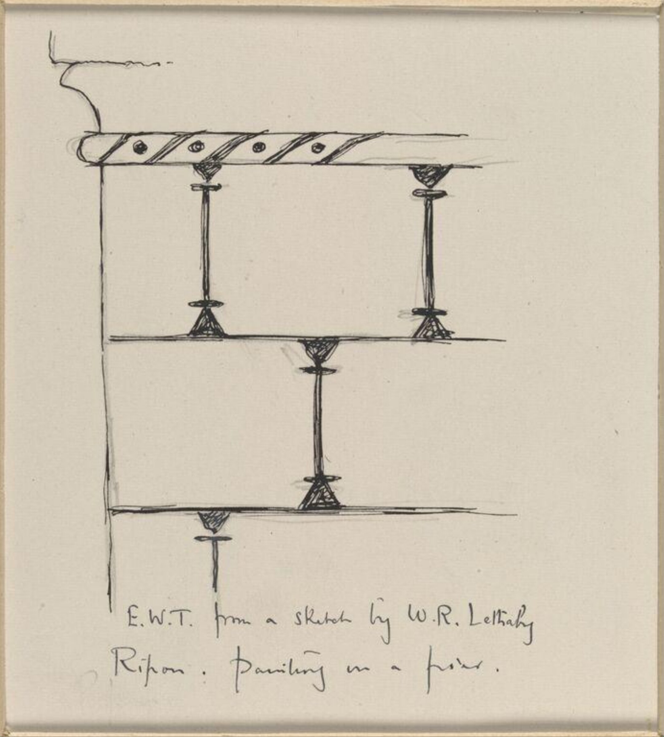 Drawing, Ernest William Tristram, early 20th century