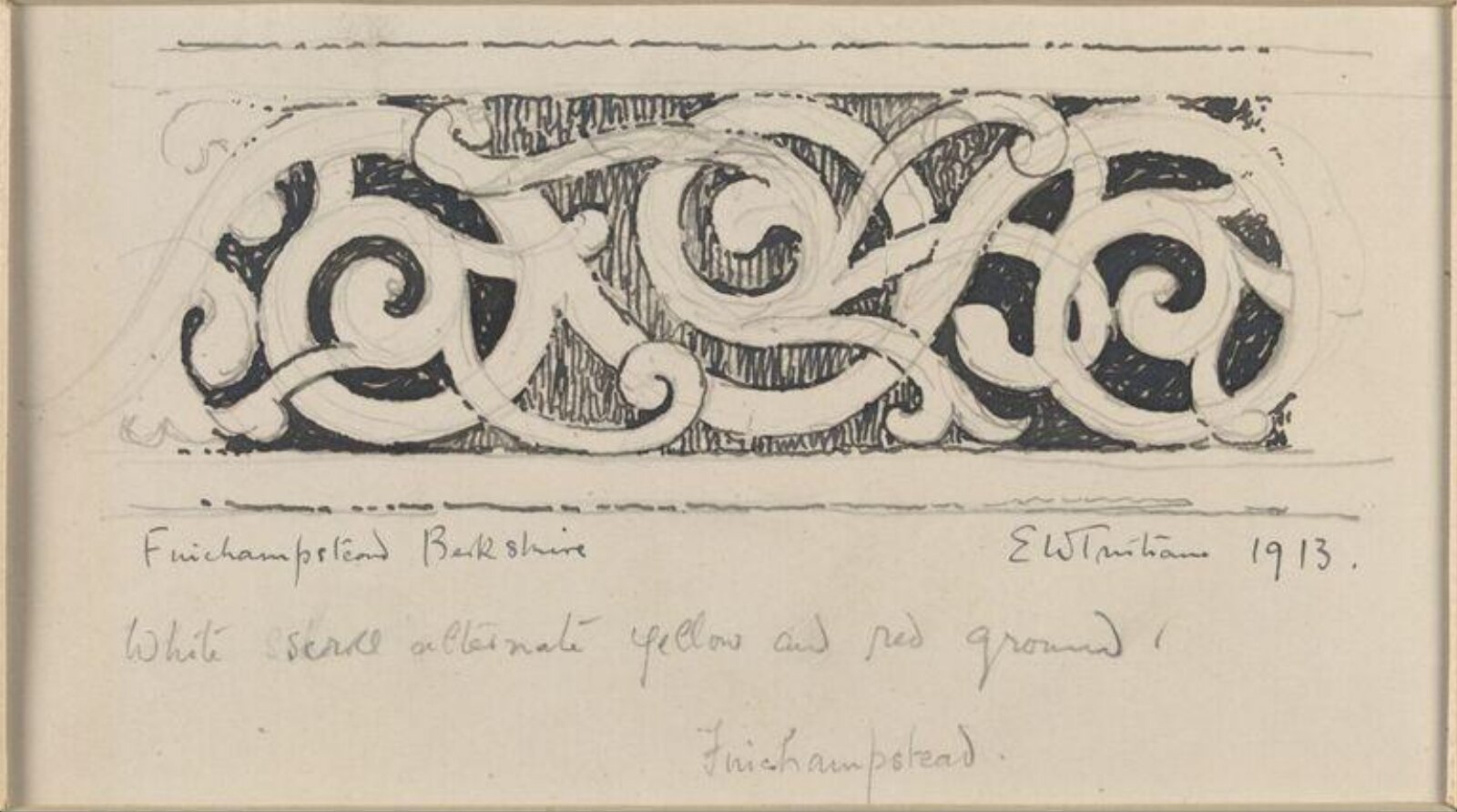 Drawing, Ernest William Tristram, 1913
