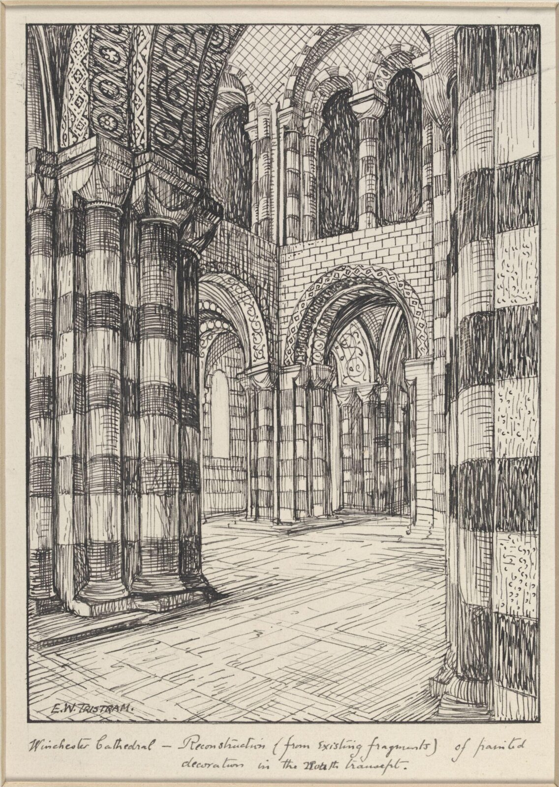 Drawing, Ernest William Tristram, early 20th century