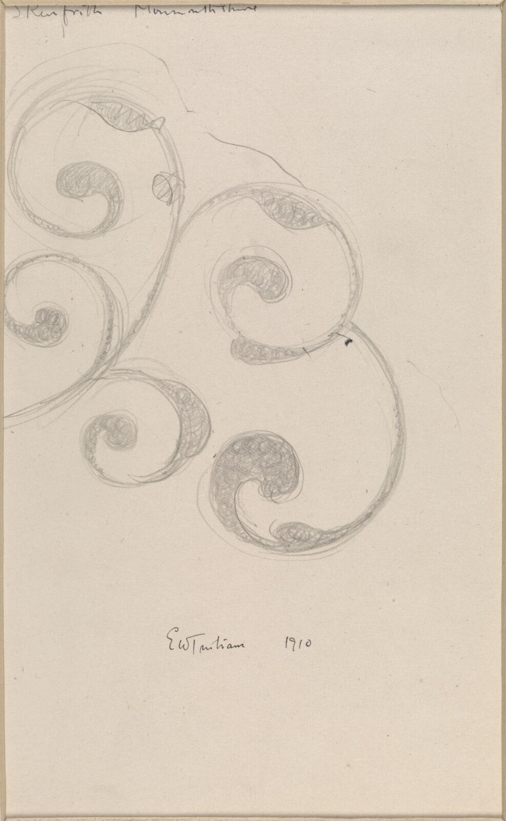 Drawing, Ernest William Tristram, 1910
