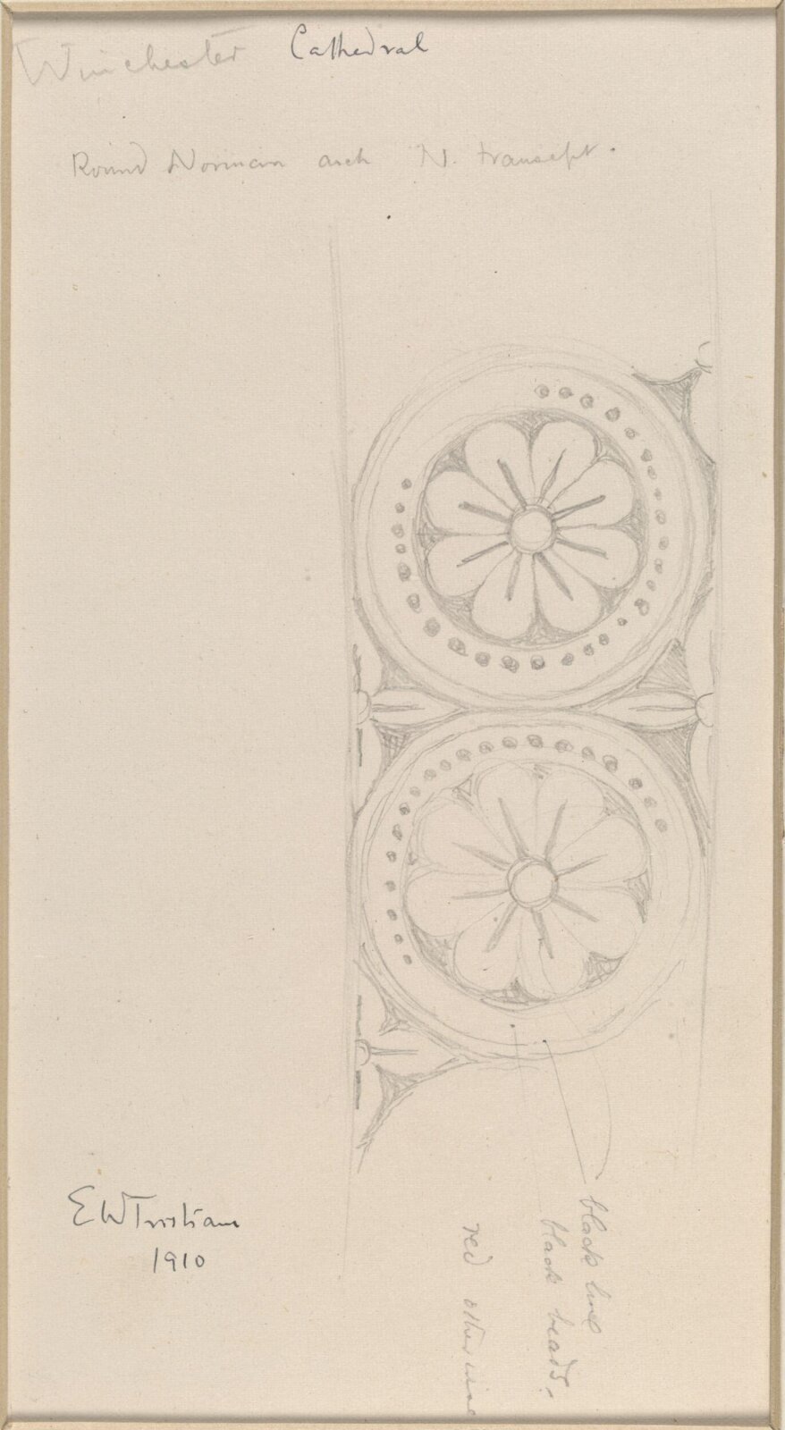 Drawing, Ernest William Tristram, 1910