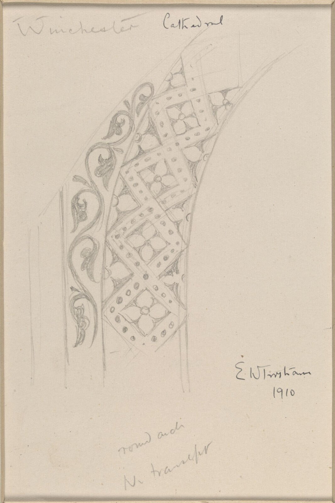 Drawing, Ernest William Tristram, 1910