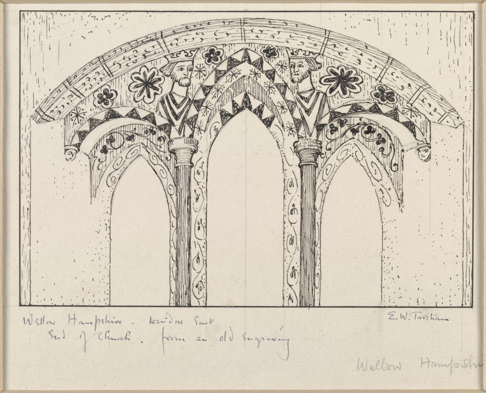 Drawing, Ernest William Tristram, начало XX века