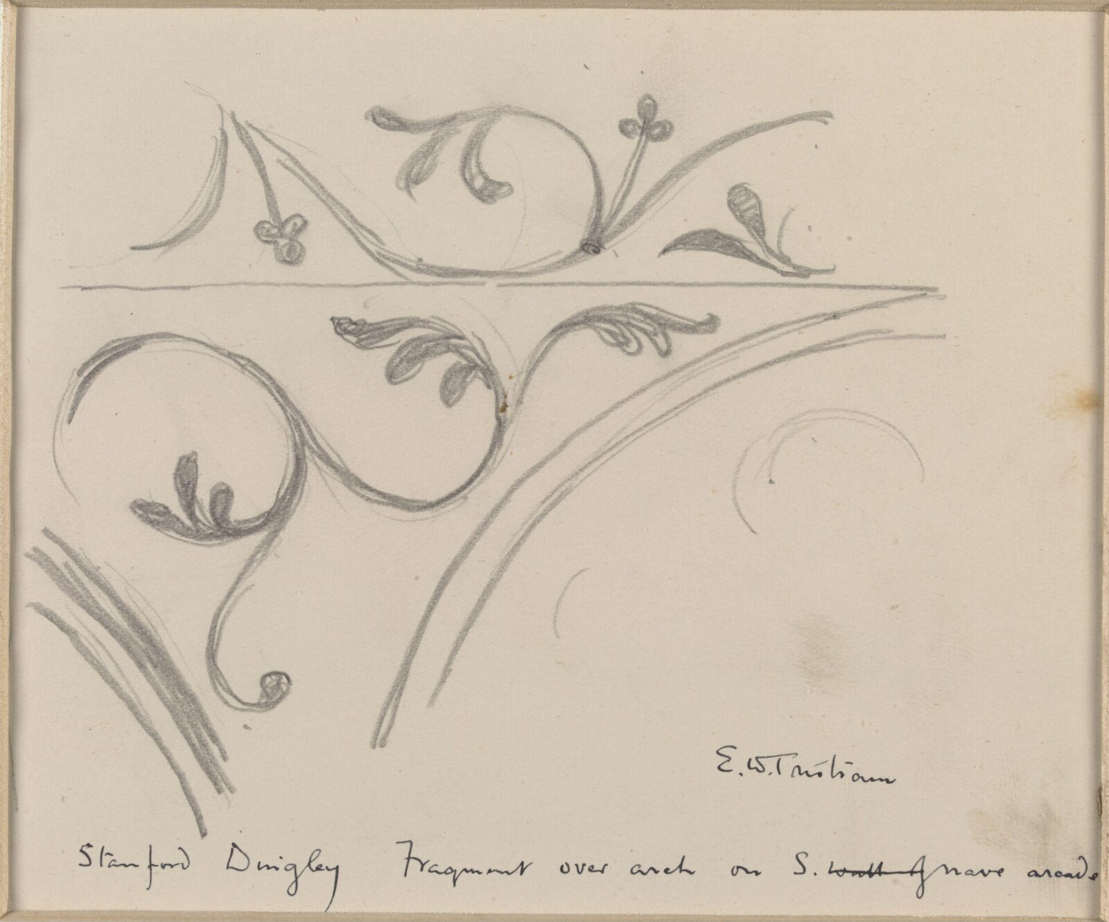 Drawing, Ernest William Tristram, early 20th century