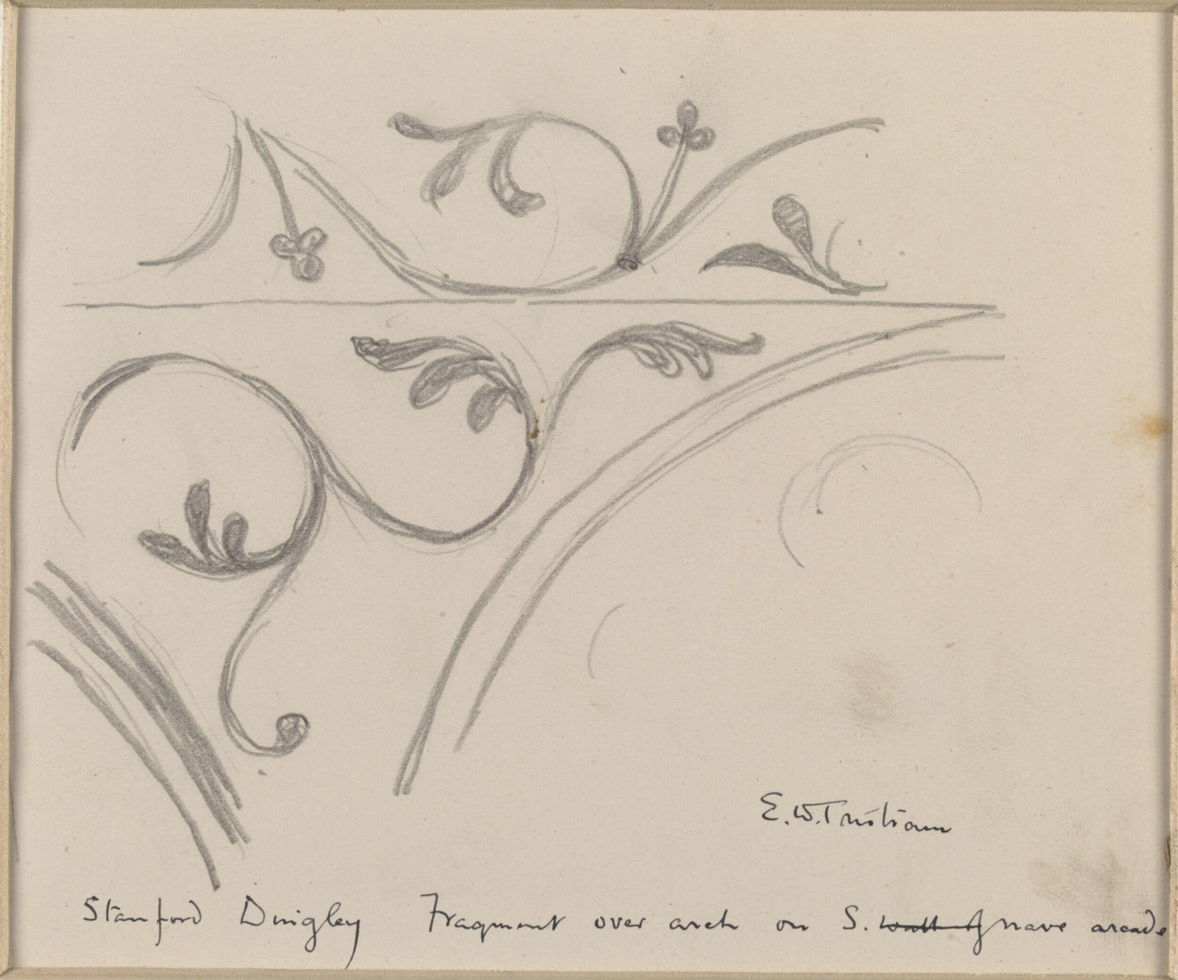 Drawing, Ernest William Tristram, early 20th century