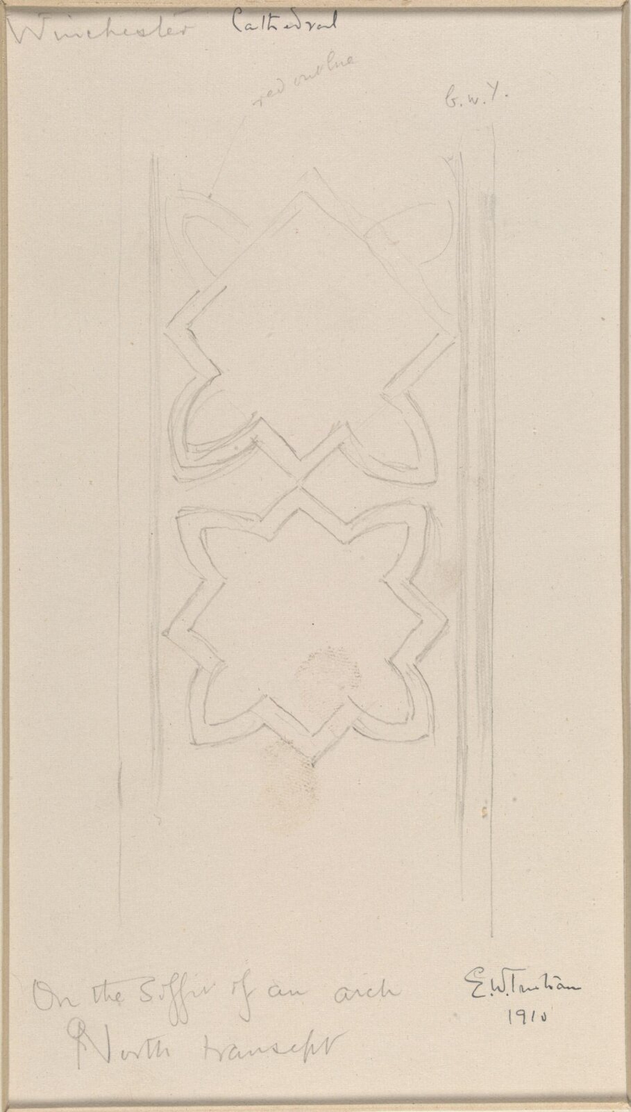 Drawing, Ernest William Tristram, 1910