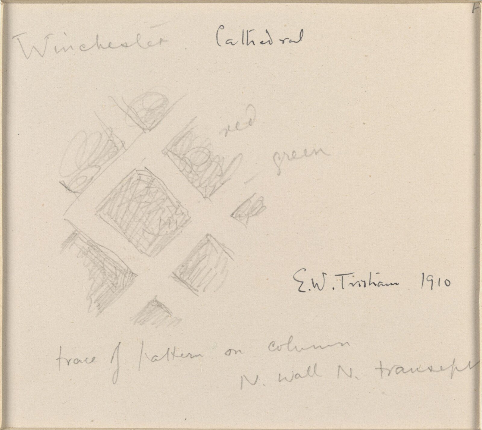 Drawing, Ernest William Tristram, 1910