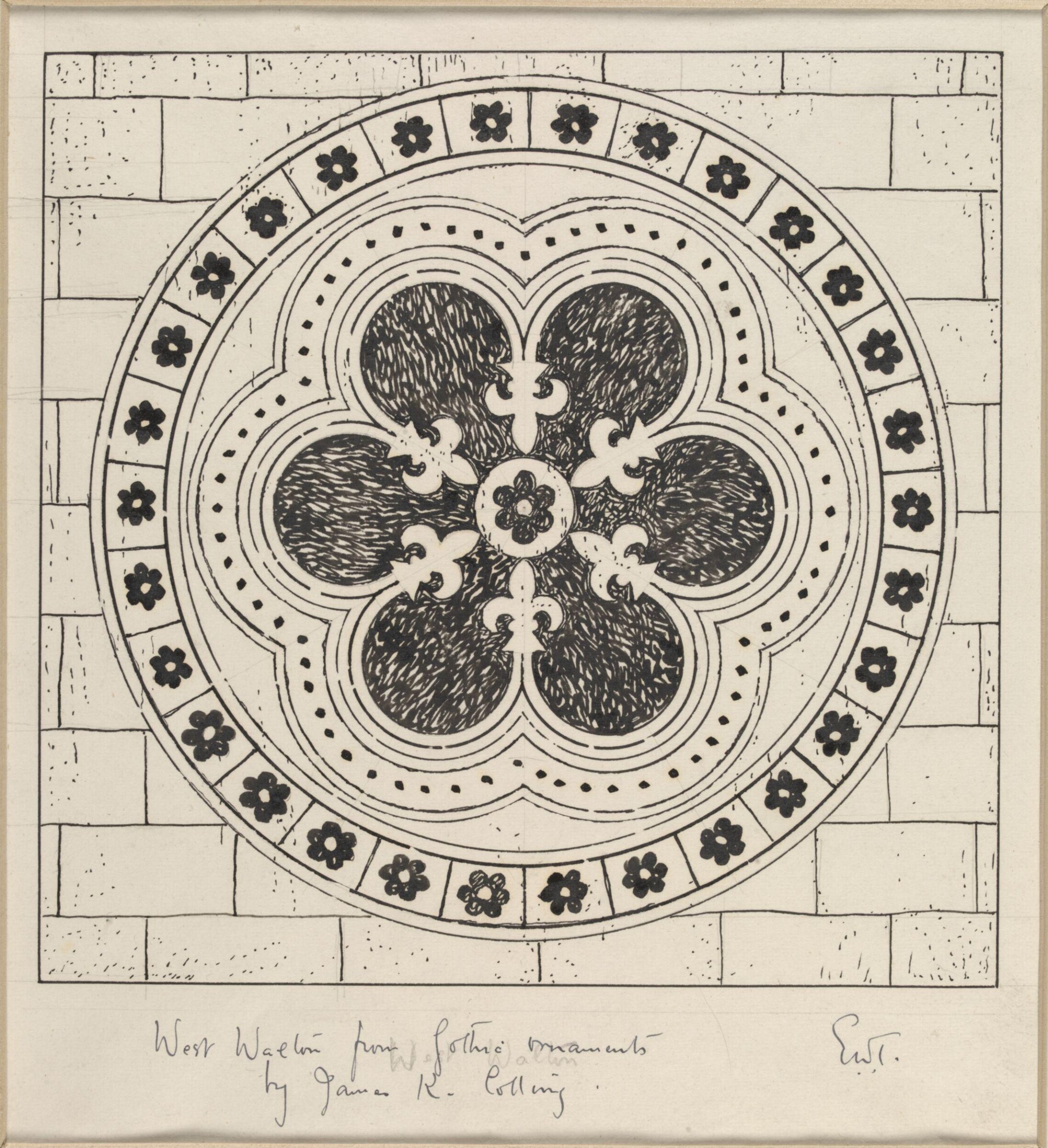 Drawing, Ernest William Tristram, начало XX века