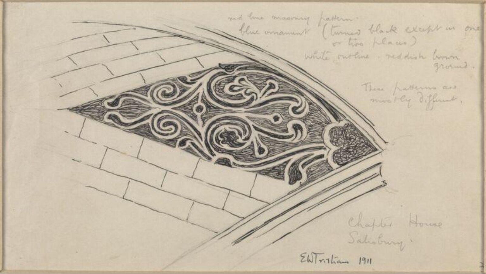 Drawing, Ernest William Tristram, 1911