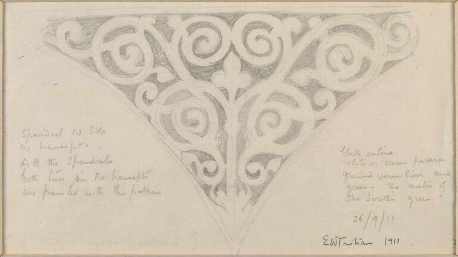 Drawing, Ernest William Tristram, 26/4/1911