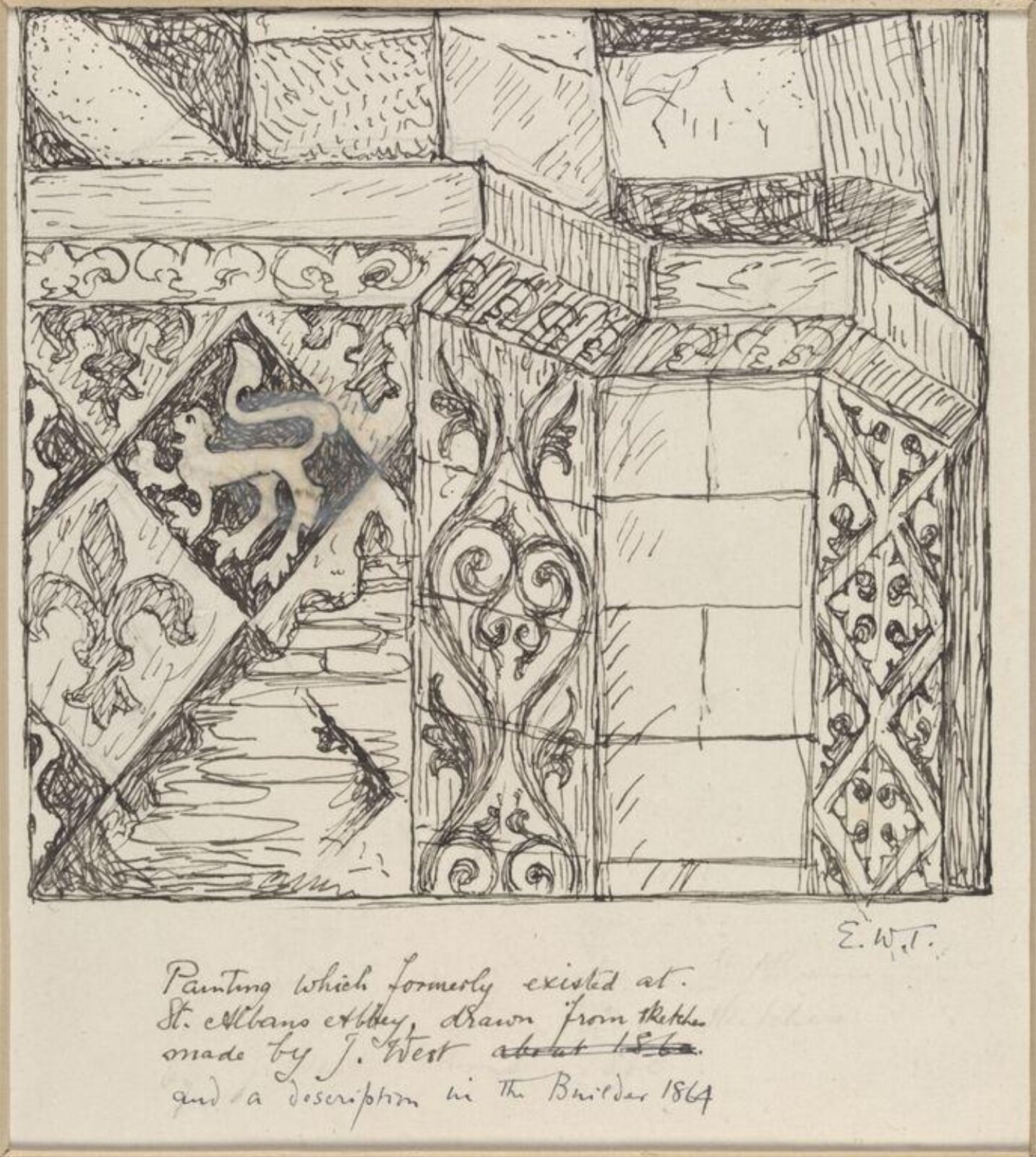 Drawing, Ernest William Tristram, начало XX века